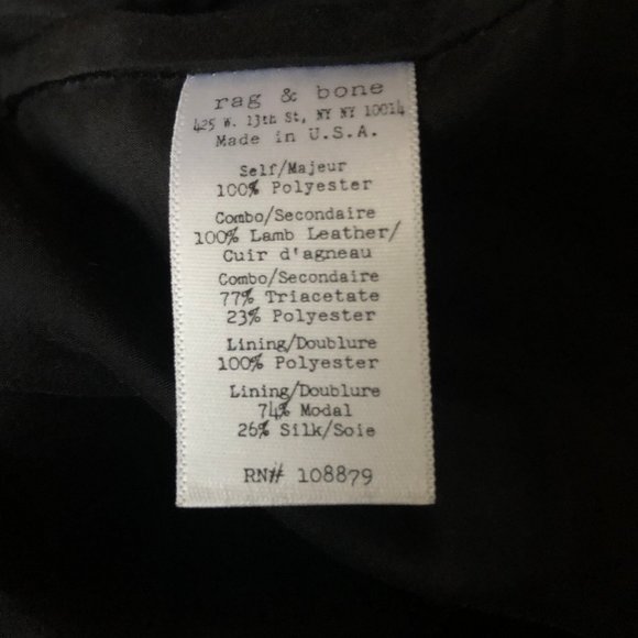 Rag & Bone Leather Color Block Dress - NWOT - Picture 7 of 7